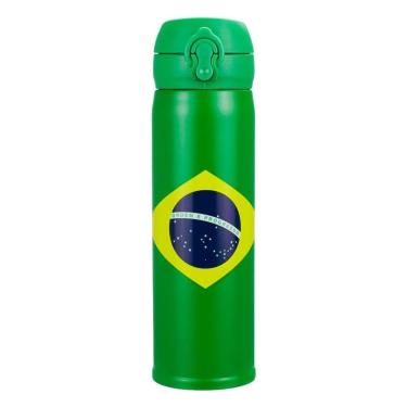 Imagem de Garrafa Térmica Brasil Copa Verde 420ml-Unissex