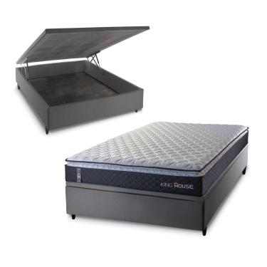 Imagem de Cama Box Baú Casal 138x188 Dakota Espuma D33 King House