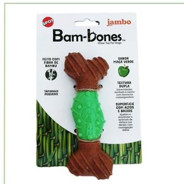 Imagem de Brinquedo Mordedor para cachorro Osso Bambone P Maçã Verde - Jambo, Ma