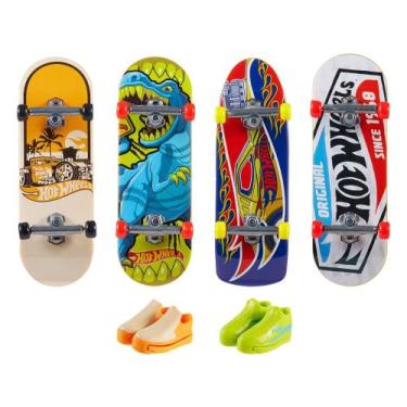 Imagem de Skate de Dedo Mattel Hot Wheels Tricked Out Pack - 4 Unidades com Aces
