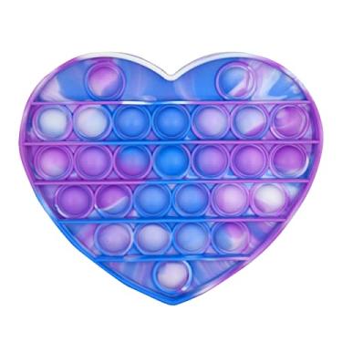 Imagem de Pop It Brinquedos pais-filhos para Colorido adultos e crianças - Brinquedo Sensorial Anti Stress e Ansiedade (Coração roxo)