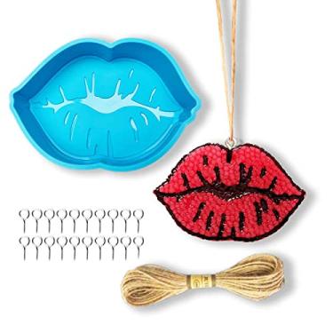 Imagem de Molde de Freshies Labiais, Moldes de Silicone Rifanda para Freshie, Suprimentos de Freshies de Carro, Molde de Silicone Grande para Sabonete de Vela, Cera Derrete, Argila, Moldes de Resina Labial Grandes para Decoração de Casa