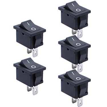 Imagem de mxuteuk Pcs Snap-In Boat Rocker Switch Toggle Power Spst Ac 250V 6A 125V 10A, Uso Para Carro Auto Barco Eletrodomésticos Mxu1-1-101 2 Pinos Preto Liga-Desliga