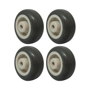 Imagem de Kit 4 un roda borracha termoplástica 2 pol 40kg p/ rodízio - AJAX