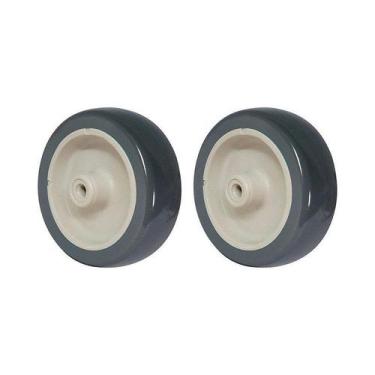 Imagem de Kit 2 un roda borracha termoplástica 4 pol 90kg p/ rodízio - AJAX