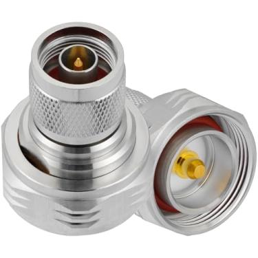 Imagem de POBADY 2PCS L29 7/16 DIN Plugue Macho para N Plugue Macho RF Coaxial Adaptador 50 Ohm N para L29 7/16 DIN Adaptador Conversor