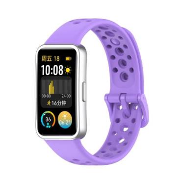 Imagem de Pulseira De Silicone Respirável Para Huawei Band 10 9 8 Acessórios De 