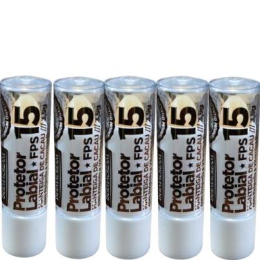 Imagem de Kit Com 5 Protetor Labial e Solar Fps 15 Manteiga de Cacau Com Própoli