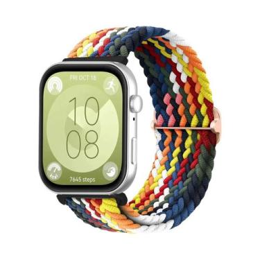 Imagem de Pulseira Trançada De Nylon Para Huawei Watch Fit 3 2 1, Faixa Solo Loo