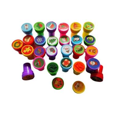 Imagem de Conjunto De Carimbos De Natal Em Estilo Cartoon 12/24PCS Para Crianças