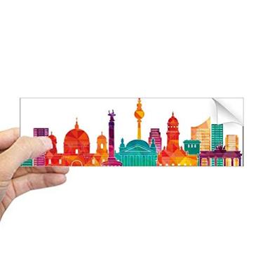 Imagem de DIYthinker Conjunto de marco alemão famoso adesivo retangular para para-choque notebook decalque para janela