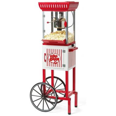 Imagem de Retrô Pipoqueira Elétrica Portátil 1.9kg em Aço Inoxidável, 110v, NOSTALGIA Retro Classic Popcorn Machine, Vermelho
