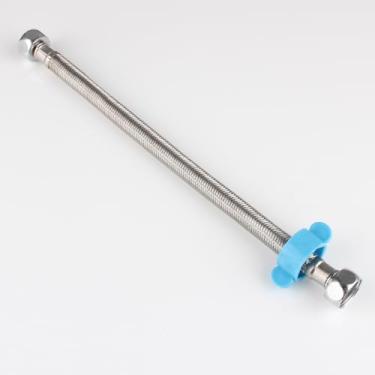 Imagem de Engate Mangueira Flexível 60cm Aço Inox Teng Bo para Torneira de Cozinha, Banheiro ou Caixa Acoplada, Rabicho Cromado 1/2”