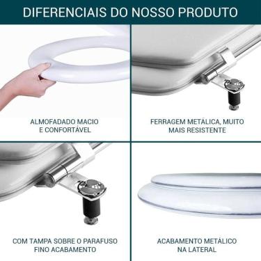 Imagem de Assento Sanitário Almofadado Flex Branco Para Vaso Deca