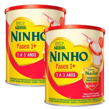 Imagem de Kit 2 Ninho Fases 1+ Fórmula Infantil Primeira Infância de 1 a 3 anos 800g