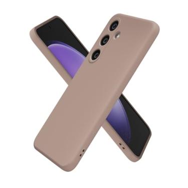 Imagem de oakxco Capa de silicone para Samsung Galaxy S23 Fe, ultrafina e fina para mulheres e meninas, cor lisa lisa minimalista estética fofa design feminino, gel de borracha macia TPU com capa para câmera