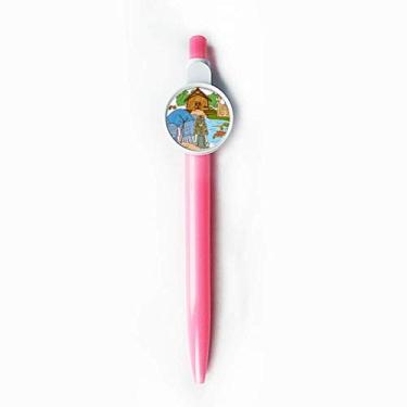 Imagem de Caneta retrátil azul com ponta rollerball da Catedral de safári, sabor sinapore