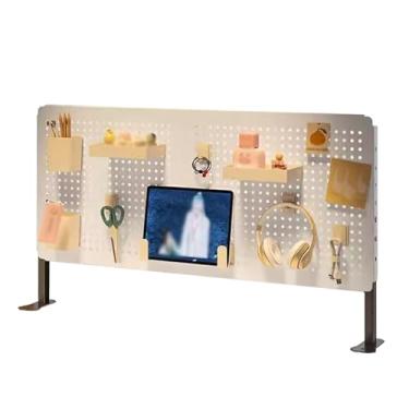 Imagem de Painel Porta-Ferramentas Pegboard de armazenamento de mesa de estudo, minimalista, armazenamento de mesa para pequenos itenspegboard de metal (Color : White, Size : Large)
