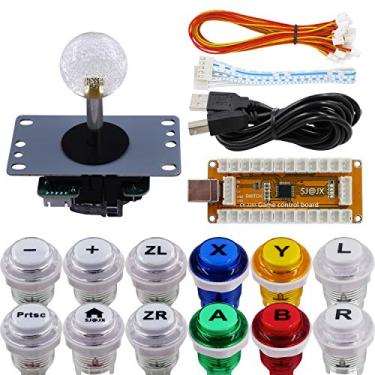 Imagem de SJ@JX Arcade Game Controller USB Encoder Gamepad Cherry MX Microswitch Button 8way Joystick for Nintendo Switch PC PS3 Retropie Raspberry Pi MAME