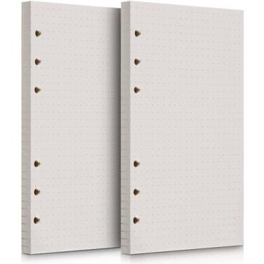 Imagem de OMEYA A5 Refill Paper, 280 Pages A5 Loose Leaf Paper 6 Hole Notebook Refills for 6 Ring Refillable Binder Notebook Planner Diary Journals Painting Personal Organiser-Dotted Pages
