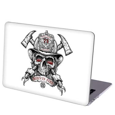 Imagem de MINGDAO Compatível com MacBook Air 13 polegadas Retina Display com Touch ID, capa protetora rígida com capa de teclado (M1 A2337 A2179 A1932, versão 2018 2019 2020) - Fire Skull-02