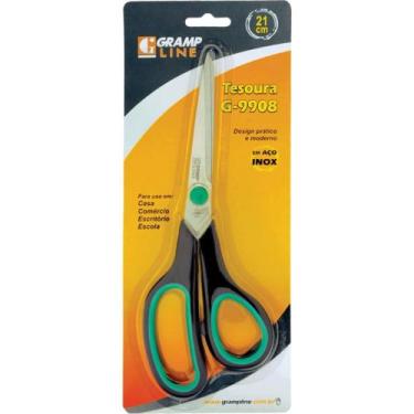 Imagem de Tesoura INOX com Cabo Emborrachado 21CM G-9908 - Gramp Line