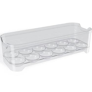 Imagem de Organizador de Geladeira Porta Ovos 12 Unidades 28x10x7,5cm Transparen