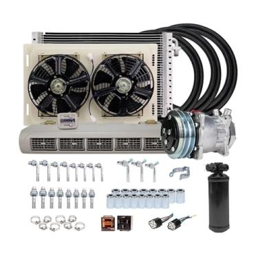 Imagem de Compressor de ar condicionado automotivo universal 12V 24V compatível com carro van street rod hot classic a/c condicionador(7N-24V)