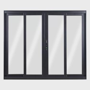 Imagem de Janela de Alumínio de Correr 120x150x6,5cm 4 Folhas Vidro Liso Topsul Esquadrisul