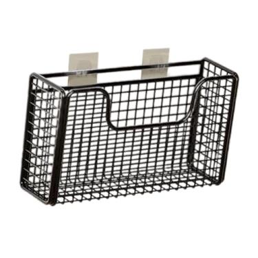 Imagem de IEUDNS Organizador de portas de armários de cozinha, organizador de despensa, prateleira multifuncional resistente para organizadores de armários, para sala, Black S