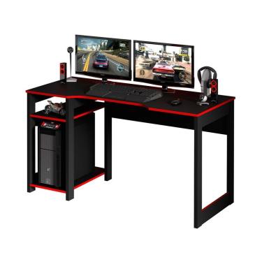 Imagem de Mesa Para Computador Notebook Gamer Me4152 Preto/vermelho