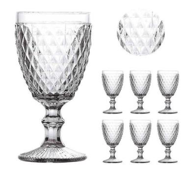 Imagem de Conjunto De 06 Copos De Vidro 325Ml Taça Bico De Abacaxi - Wellmix