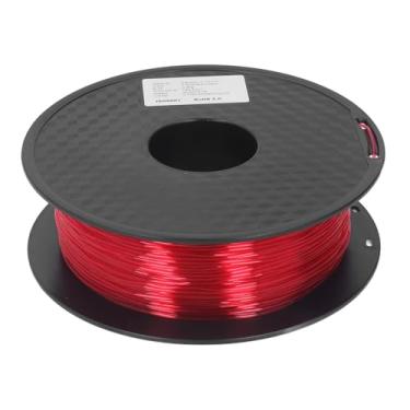 Imagem de TPU filamento 1.75mm 1KG pacote tamanilha livre flexível para consumíveis FDM impressora 3D. (Vermelho transparente)