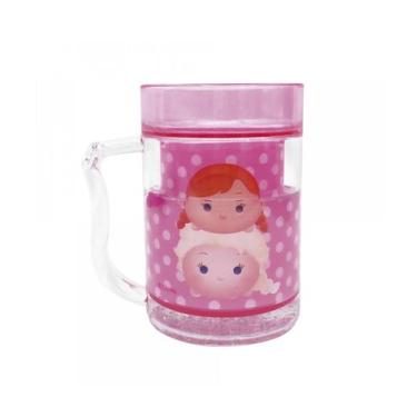 Imagem de Caneca Rosa Com Líquido Anna e Elsa Frozen Tsum Tsum 200ml - Disney
