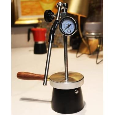 Imagem de Batedor De Leite Ao Ar Livre Hyqg, Máquina De Espuma De água Fervente A Vapor Com Bico De 3 Furos, Medidor De Pressão De Ar De Aço Inoxidável E Válvula De Alívio De Pressão