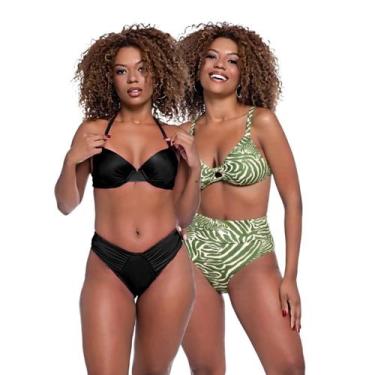 Imagem de Biquínis Feminino Kit Liso e Estampado Moderno Bojo Praia - HYPE MODAS
