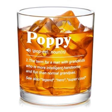 Imagem de Futtumy Presentes engraçados para vovô para homens, copo de uísque com definição de papoula, presentes de papoula de netos, dia dos pais, aniversário, Natal para avô, vovô, 290 ml