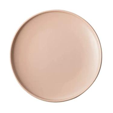 Imagem de Prato de serviço prato de jantar de cerâmica cozinha doméstica sala de jantar prato de sobremesa prato de jantar normal prato de bolo de cor sólida prato plano de café da manhã pratos profundos (cor