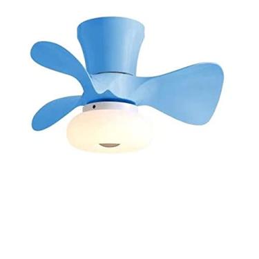 Imagem de Ventiladores de teto infantis com luzes Ventilador de teto com controle remoto Reversível silencioso 6 velocidades Ventilador de luz de teto Quartos Ventiladores de teto LED reguláveis com l
