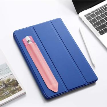 Imagem de Suporte universal para caneta, capa protetora para lápis adesivo, bolsa de armazenamento de canetas elástica compatível com Pencil Pro 2nd/1st e USB-C, 1 peça, rosa
