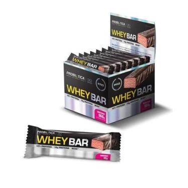 Imagem de Whey Bar Probiotica 24 Unid - Morango