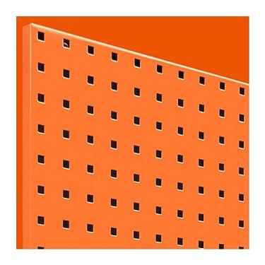 Imagem de Organizador de parede laranja Pegboard - Painel de exibição de 150 x 50 cm com prateleiras para sala de artesanato, garagem, cozinha, banheiro, escritório e varejo - ideal para armazenamento de joias