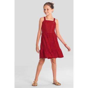 Imagem de Vestido infantil menina plissado Brandili -BORDO, 6, Bordô