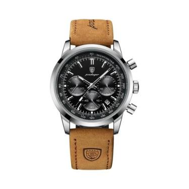 Imagem de Relógio Masculino De Quartzo Com Cronógrafo Luminoso À Prova D'água, R