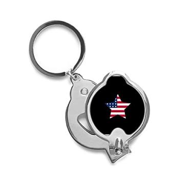 Imagem de Tesoura de cortar unhas com a bandeira do pentagrama americano em aço inoxidável