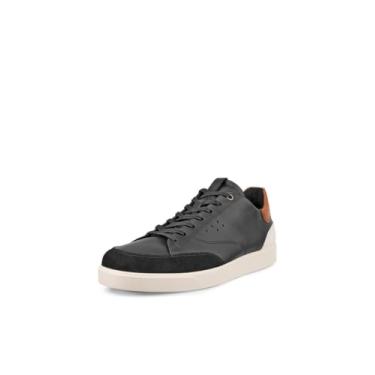 Imagem de ECCO Street Lite Court Tênis masculino, Preto/conhaque/calcário, 13-13.5