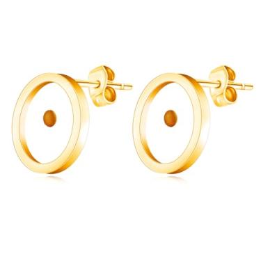 Imagem de Vivaday Brincos motivacionais religiosos geométricos cristãos semente de mostarda | Escritura Mateus 17:20 Faith Can Move Mountains Joias religiosas de aço inoxidável | Simbolizando fé, esperança e