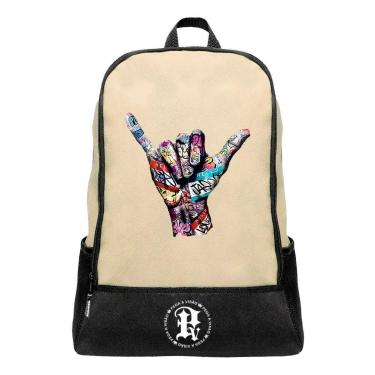 Imagem de Mochila Escolar Pega a Visão Estampado Mão Grafite Masculina-Masculino