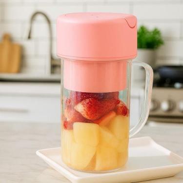 Imagem de Mini Liquidificador Portátil Recarregável Copo Caneca 420ml 6 Lâminas 