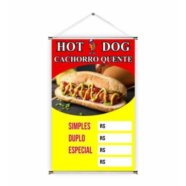 Imagem de Banner pronto Cachorro Quente BA 214 medida 45x70 cm arte pronta